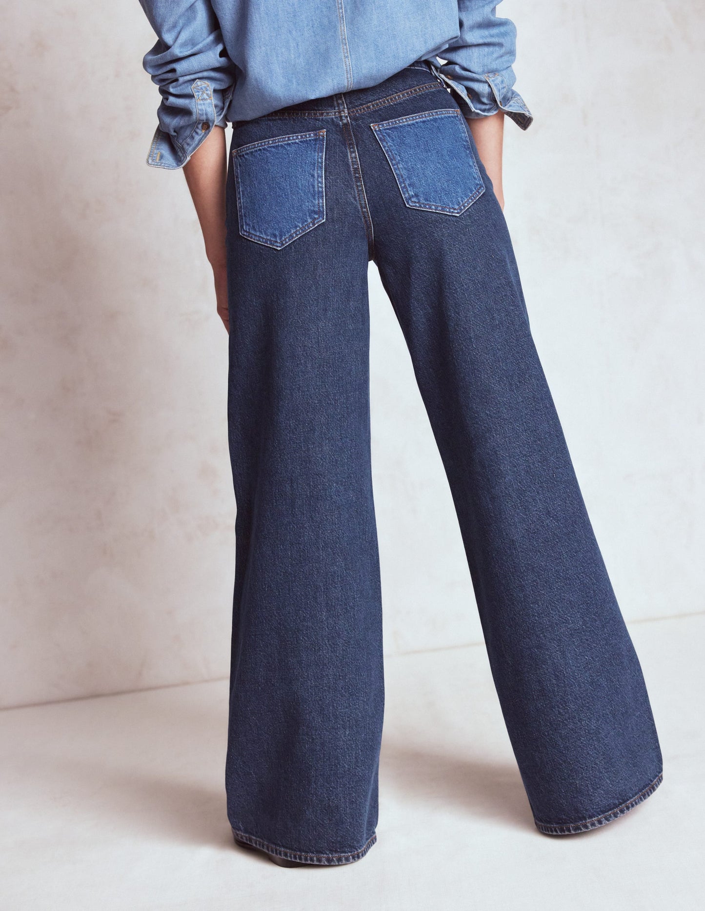 High Rise Wide Leg Jeans-Hotch Potch