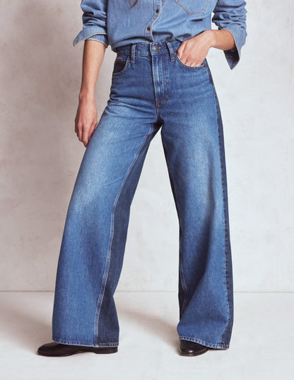High Rise Wide Leg Jeans-Hotch Potch-4