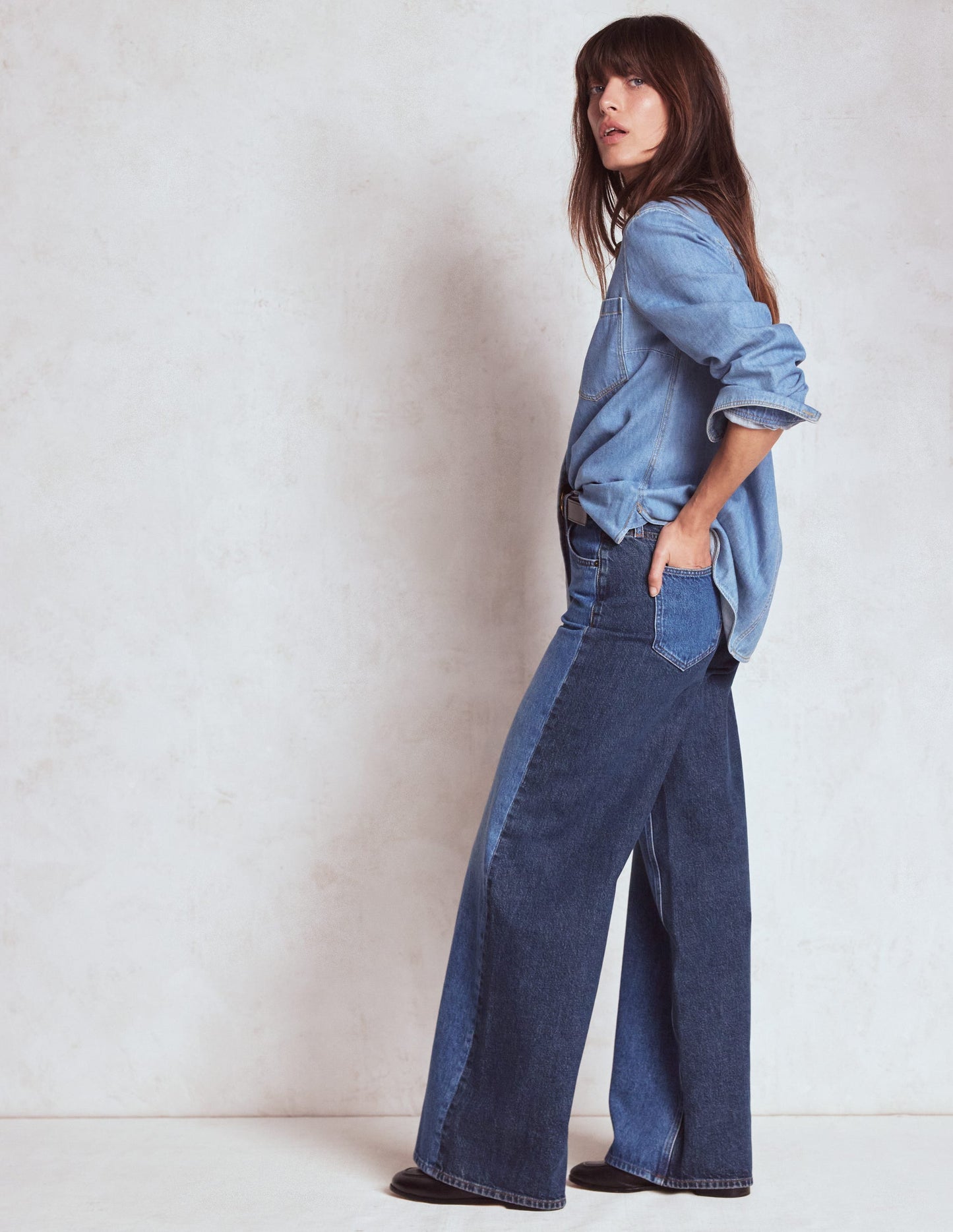 High Rise Wide Leg Jeans-Hotch Potch