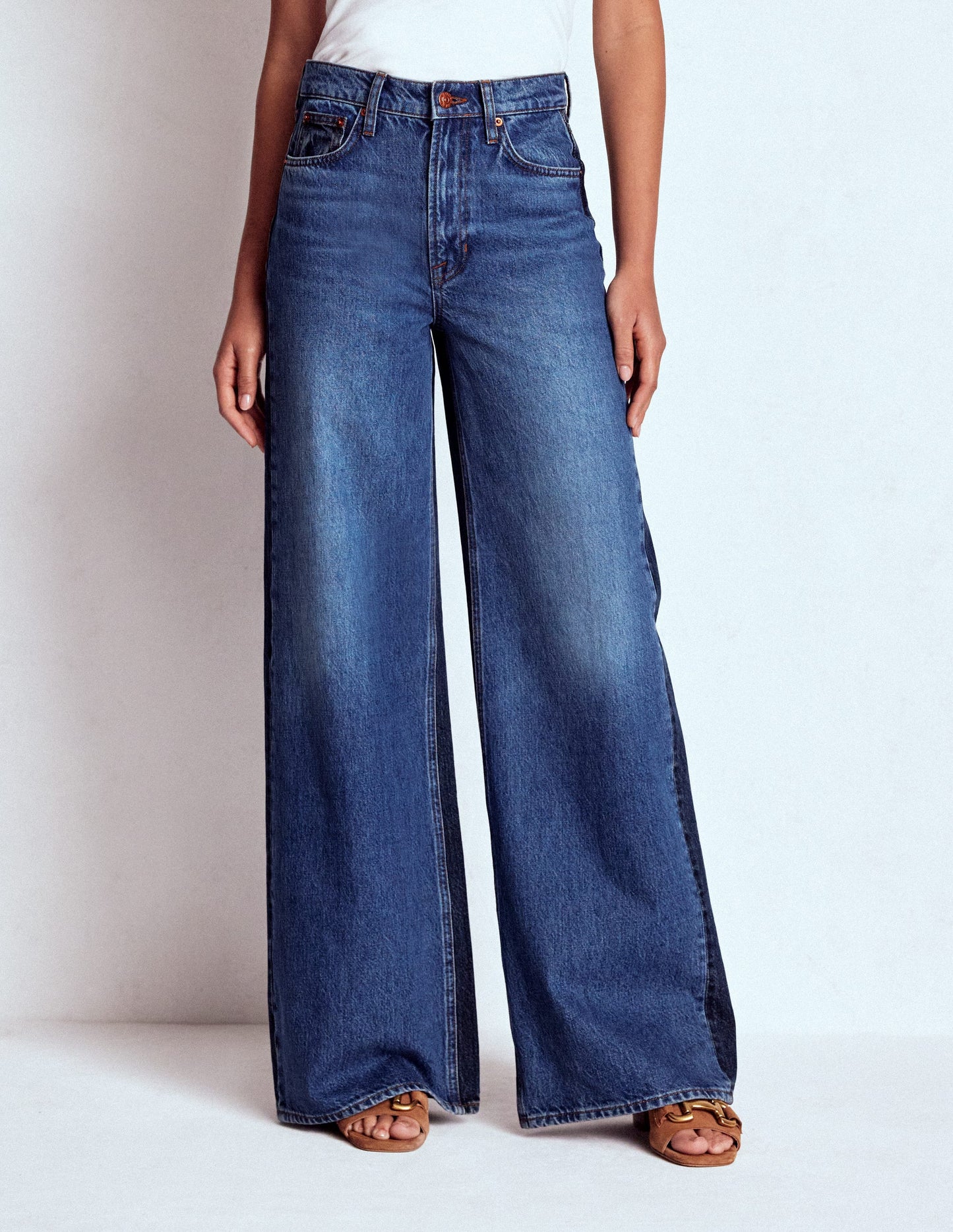 High Rise Wide Leg Jeans-Hotch Potch