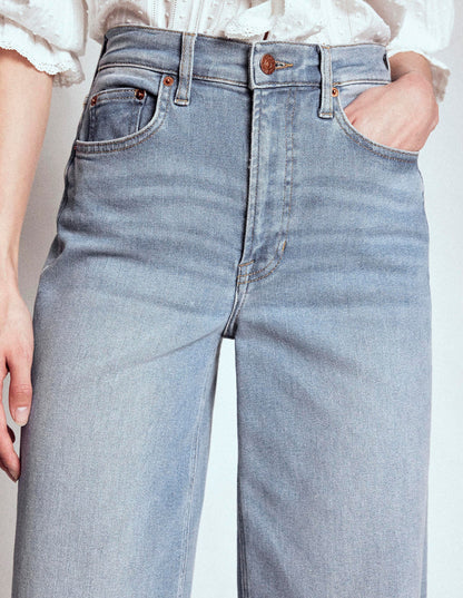 High Rise Wide Leg Jeans-Light Vintage-5