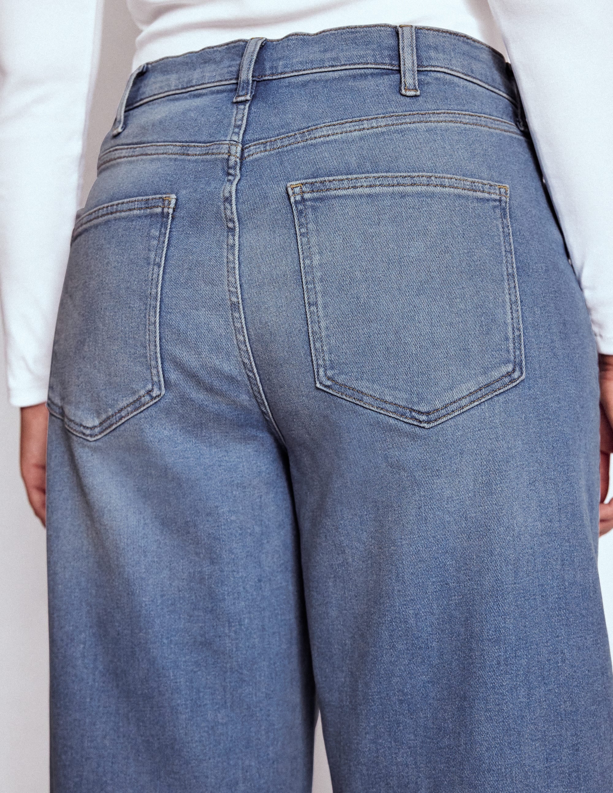 High Rise Wide Leg Jeans-Light Vintage - Image 9