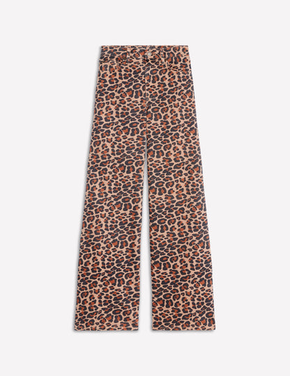 High Rise Wide Leg Jeans-Leopard Print-10
