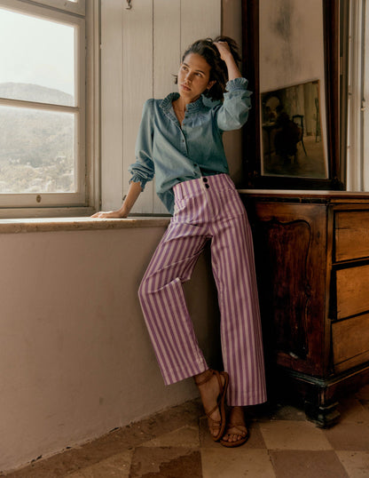 Primrose Patch Pocket Pants-Lilac Tram Stripe-2