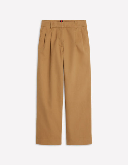 Bloomsbury Cotton Pants-Camel-5