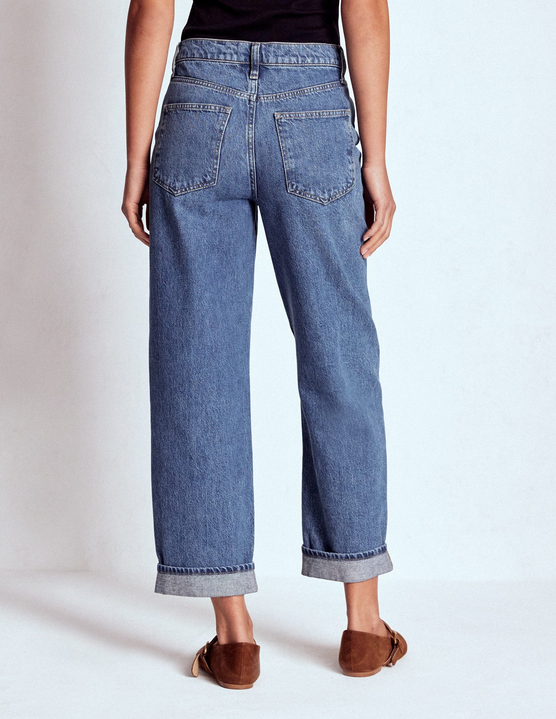 Mid Rise Relaxed Jeans-Mid Vintage-7