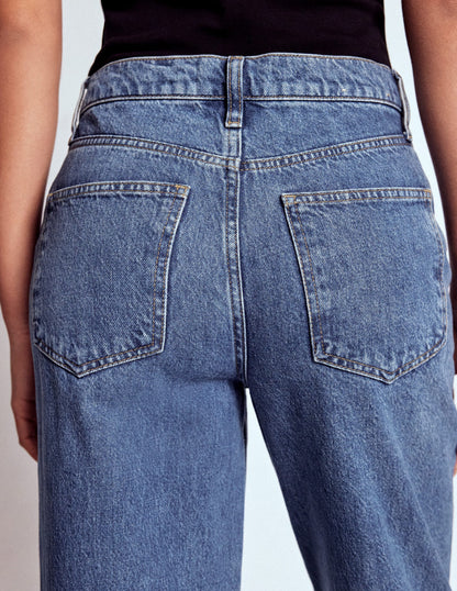 Mid Rise Relaxed Jeans-Mid Vintage-8