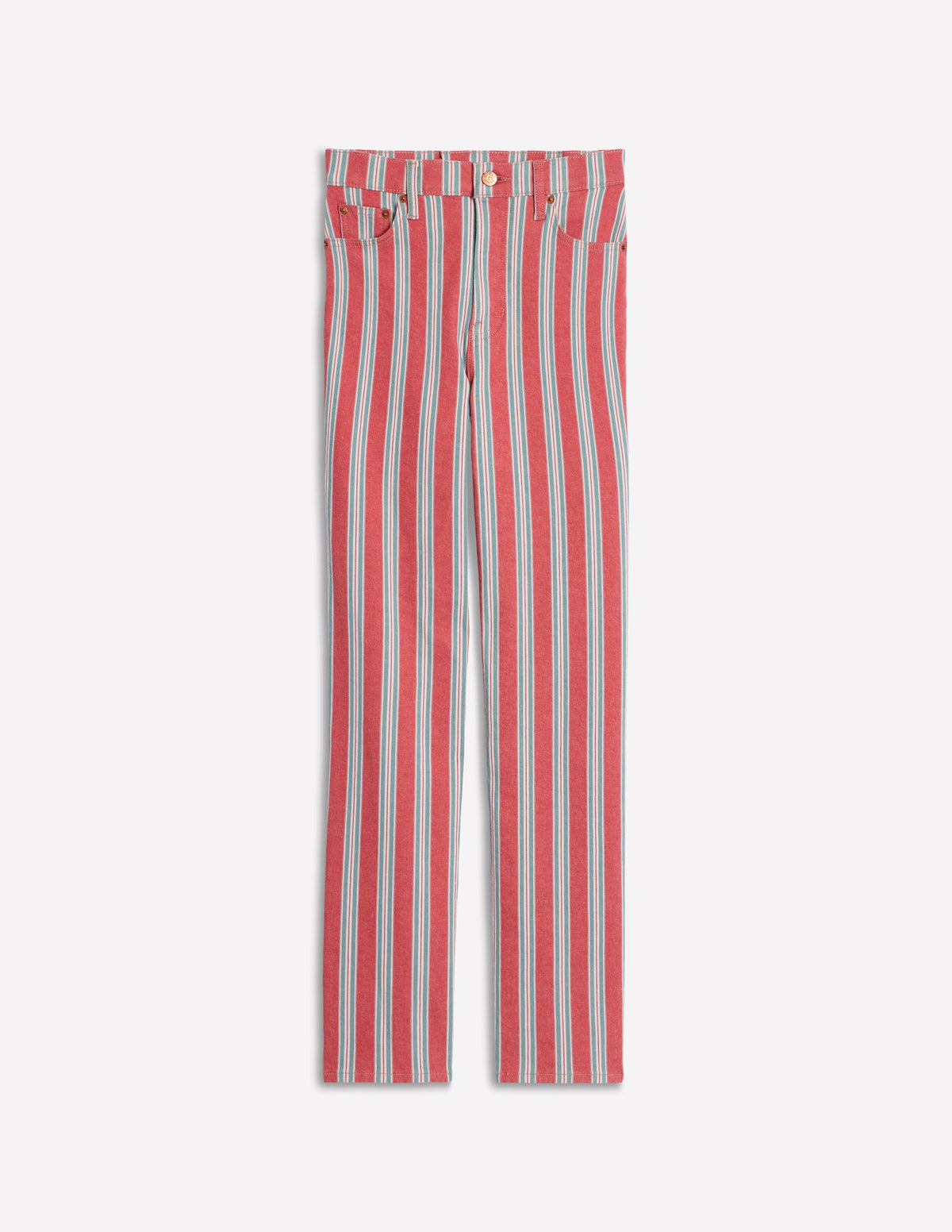 High Rise Stripe Jeans-Red, Blue and Pink Stripe - Image 11
