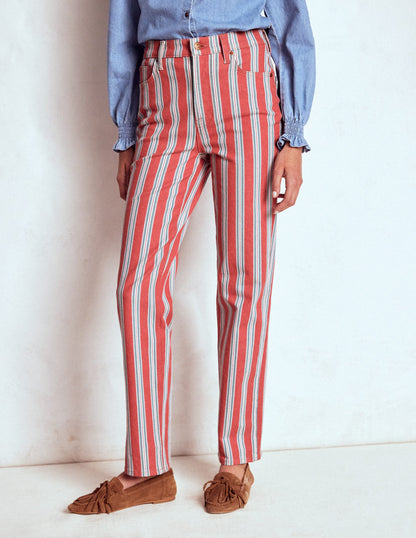 High Rise Stripe Jeans-Red, Blue and Pink Stripe-5