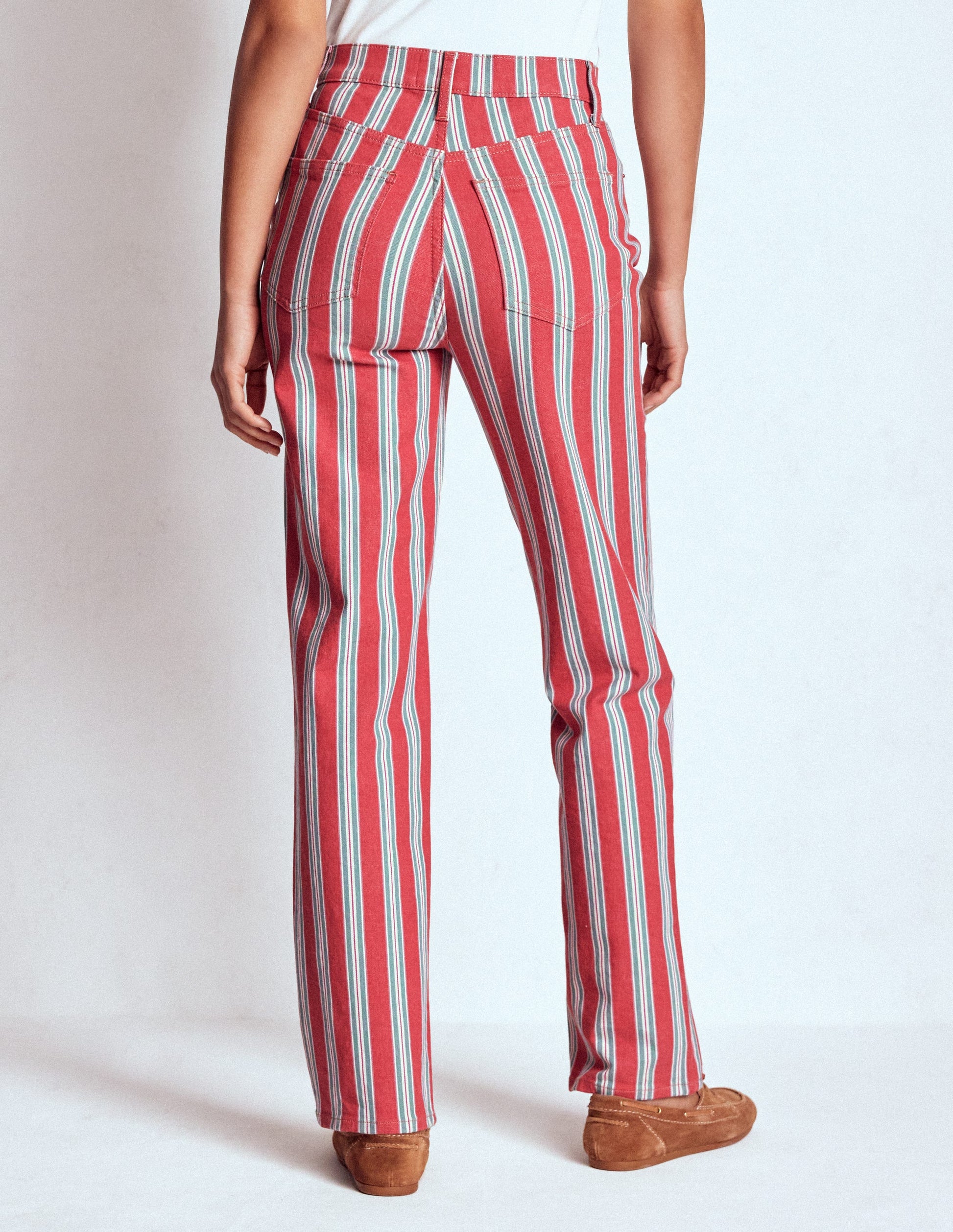High Rise Stripe Jeans-Red, Blue and Pink Stripe-8