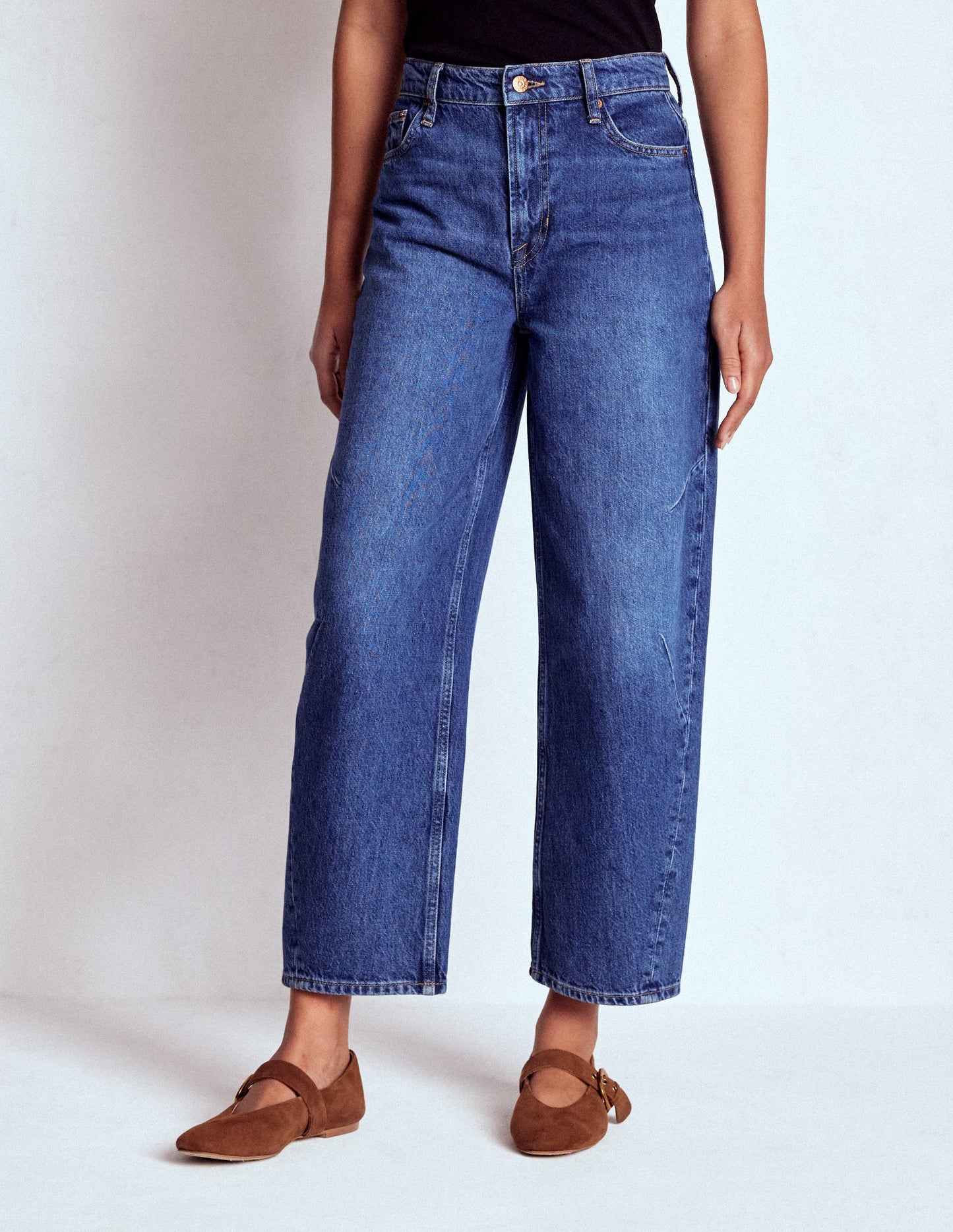 Barrel Leg Jeans-Mid Vintage
