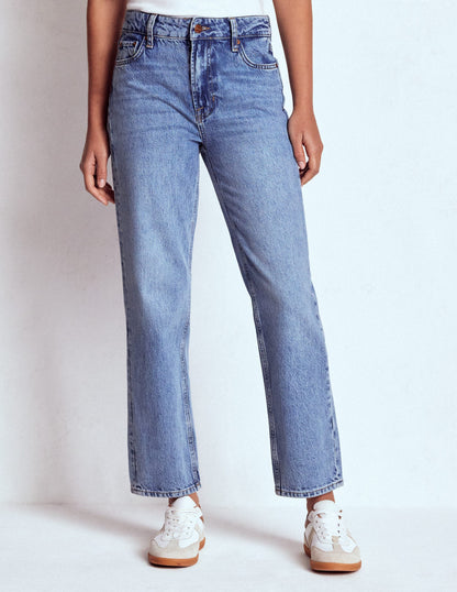 High Rise Straight Leg Jeans-Light Vintage-6
