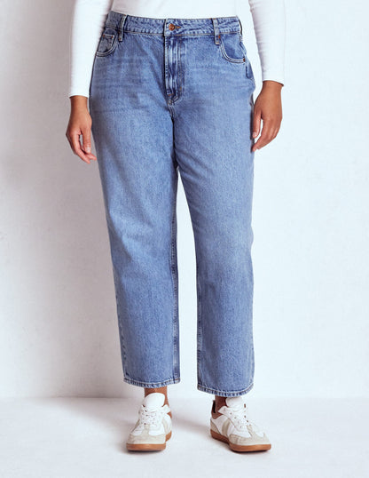 High Rise Straight Leg Jeans-Light Vintage-10