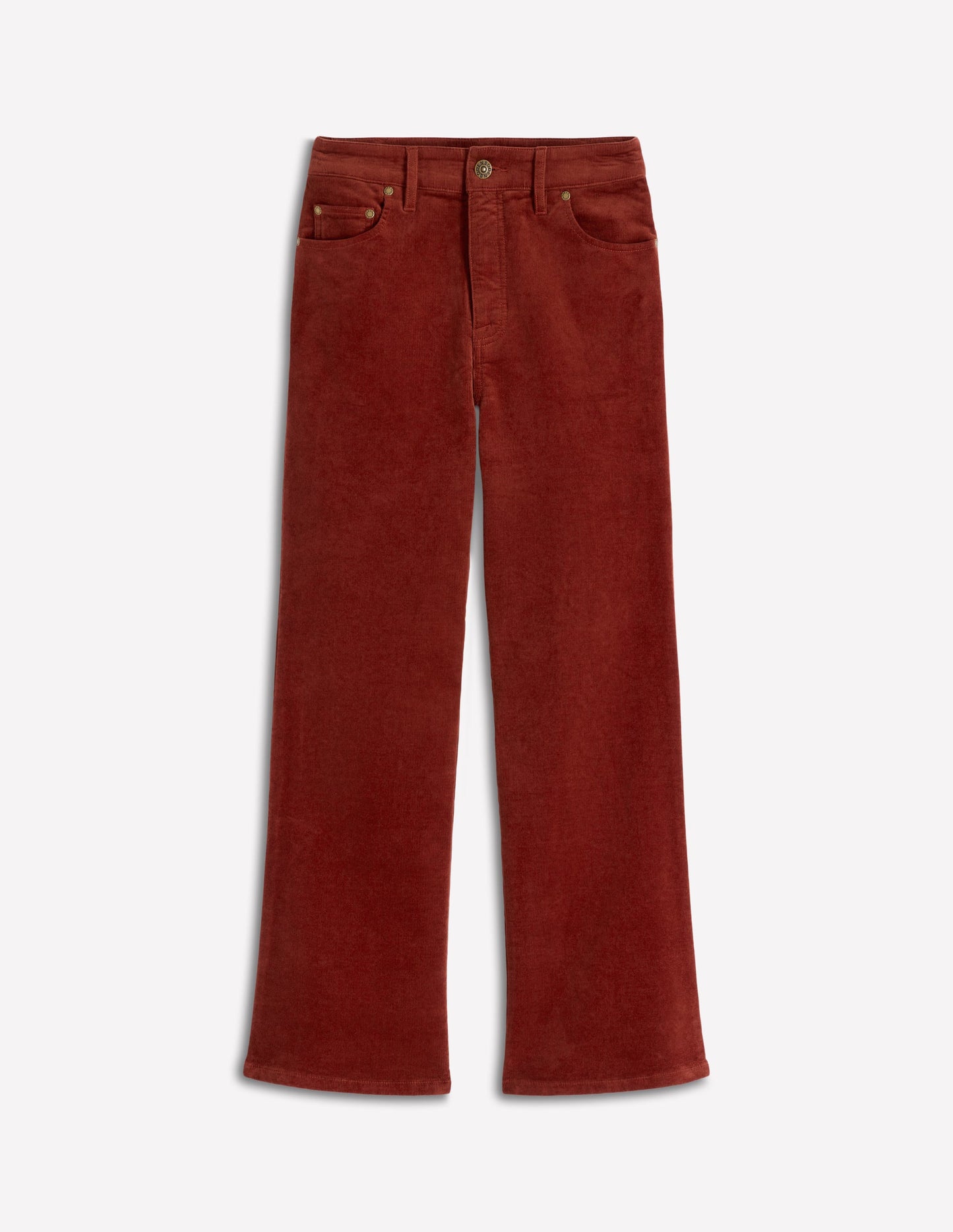 5-Pocket Cord Kick Jeans-Fired Brick