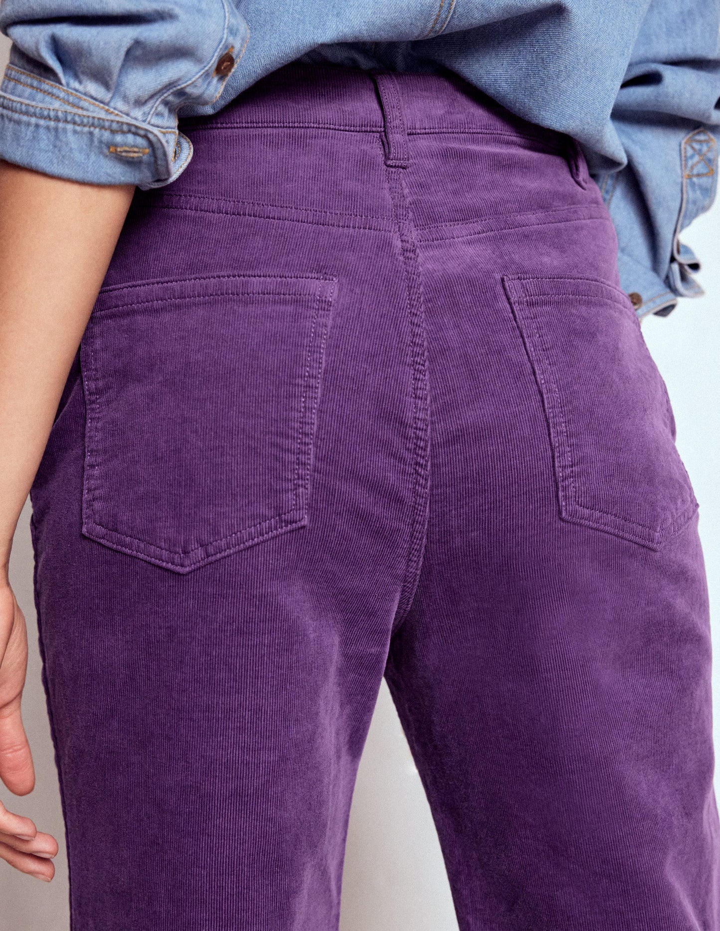 5-Pocket Cord Kick Jeans-Mystic Purple