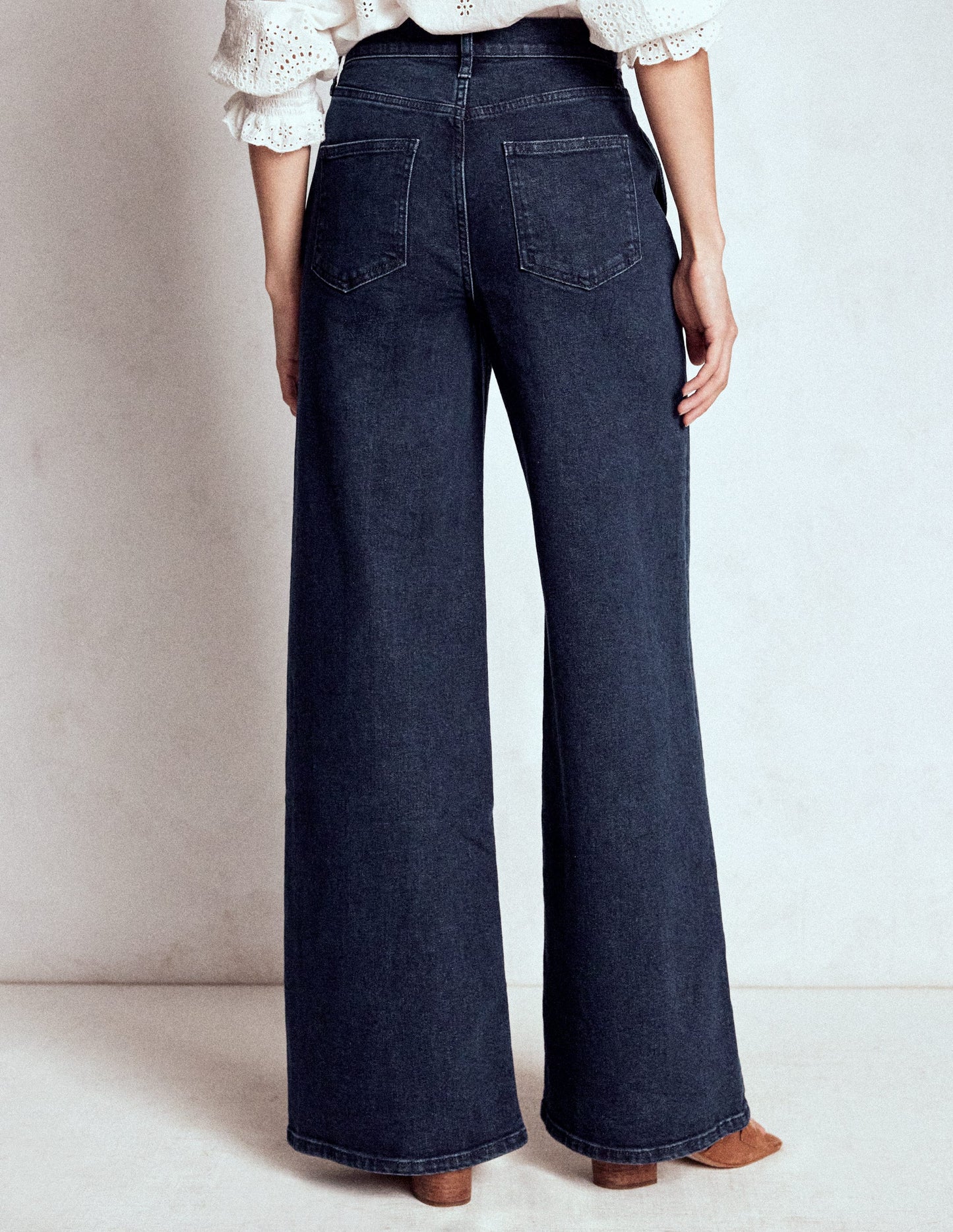 High Rise Clean Wide Jeans-Dark Vintage