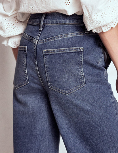 High Rise Clean Wide Jeans-Mid Vintage-2