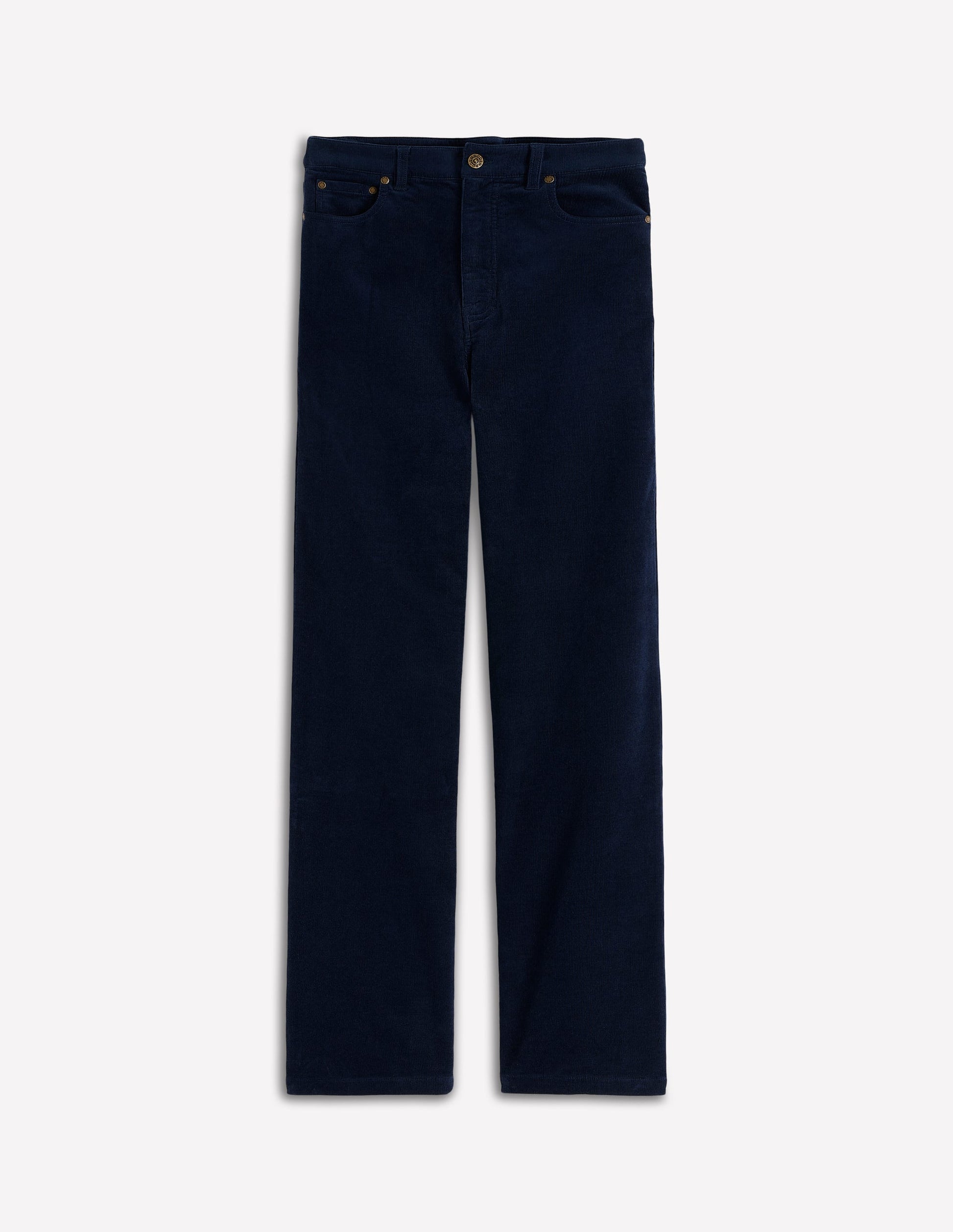 5-Pocket Cord Column Jeans-Navy-5