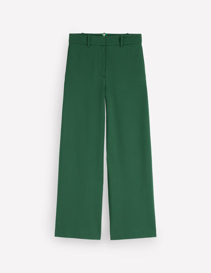 Belgravia Ponte Crop Pants-Hunter Green-5