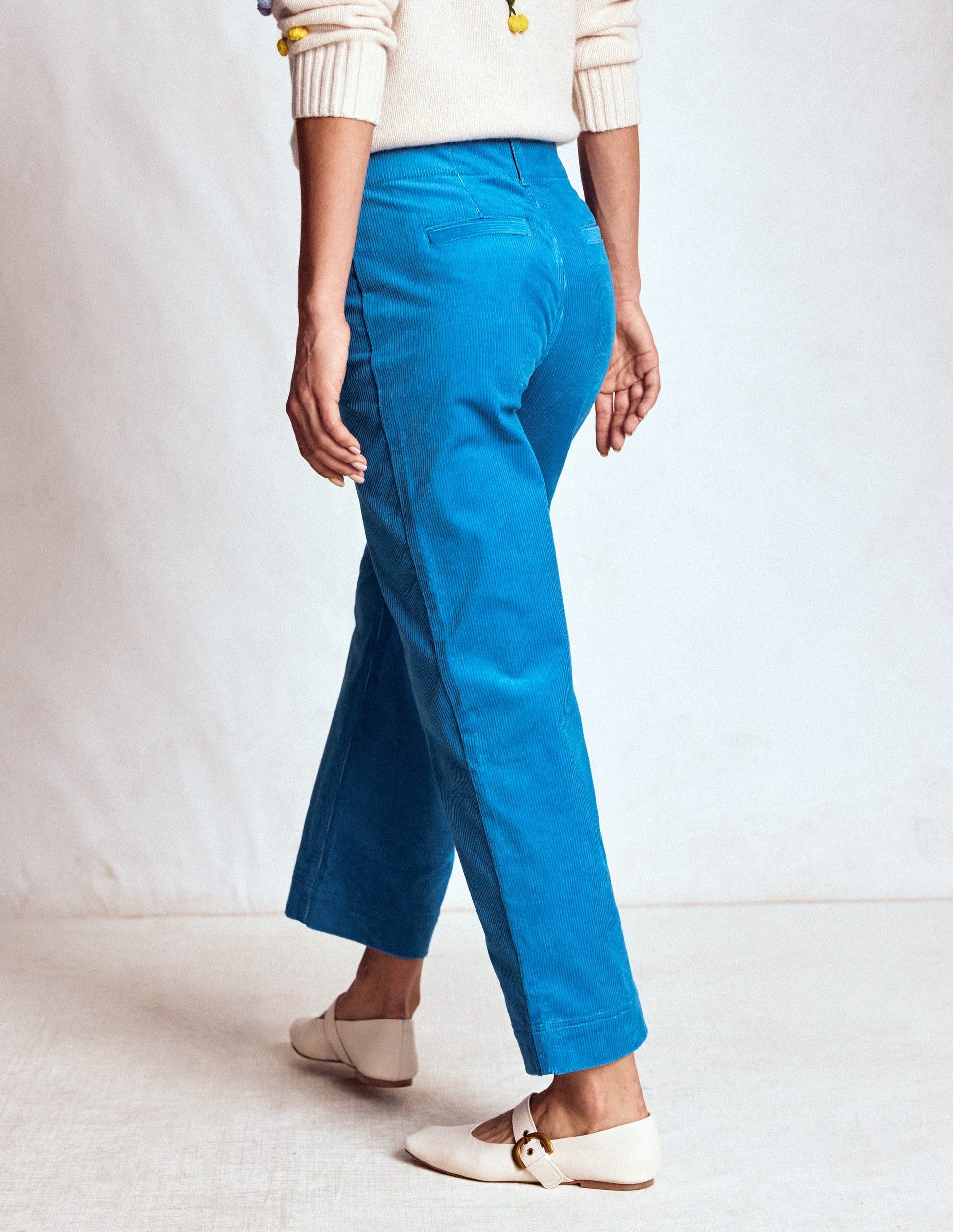 Primrose Cord Pants-Bright Blue-3