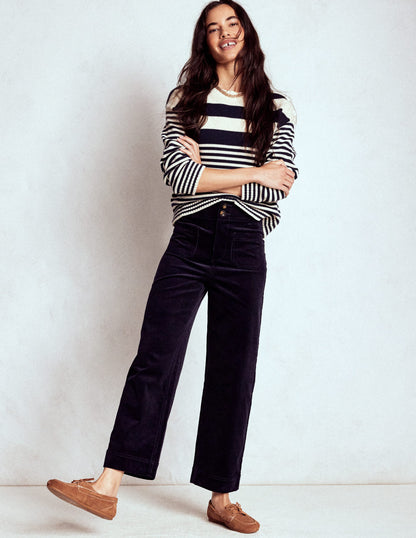 Primrose Cord Pants-Navy-1