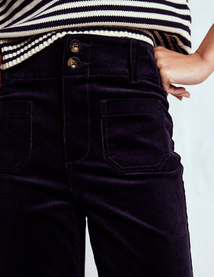 Primrose Cord Pants-Navy-2