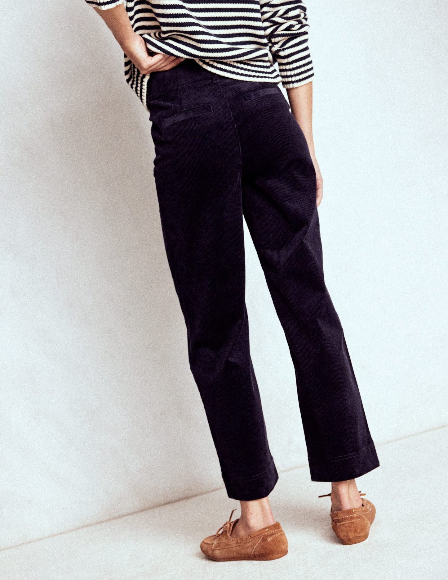 Primrose Cord Pants-Navy