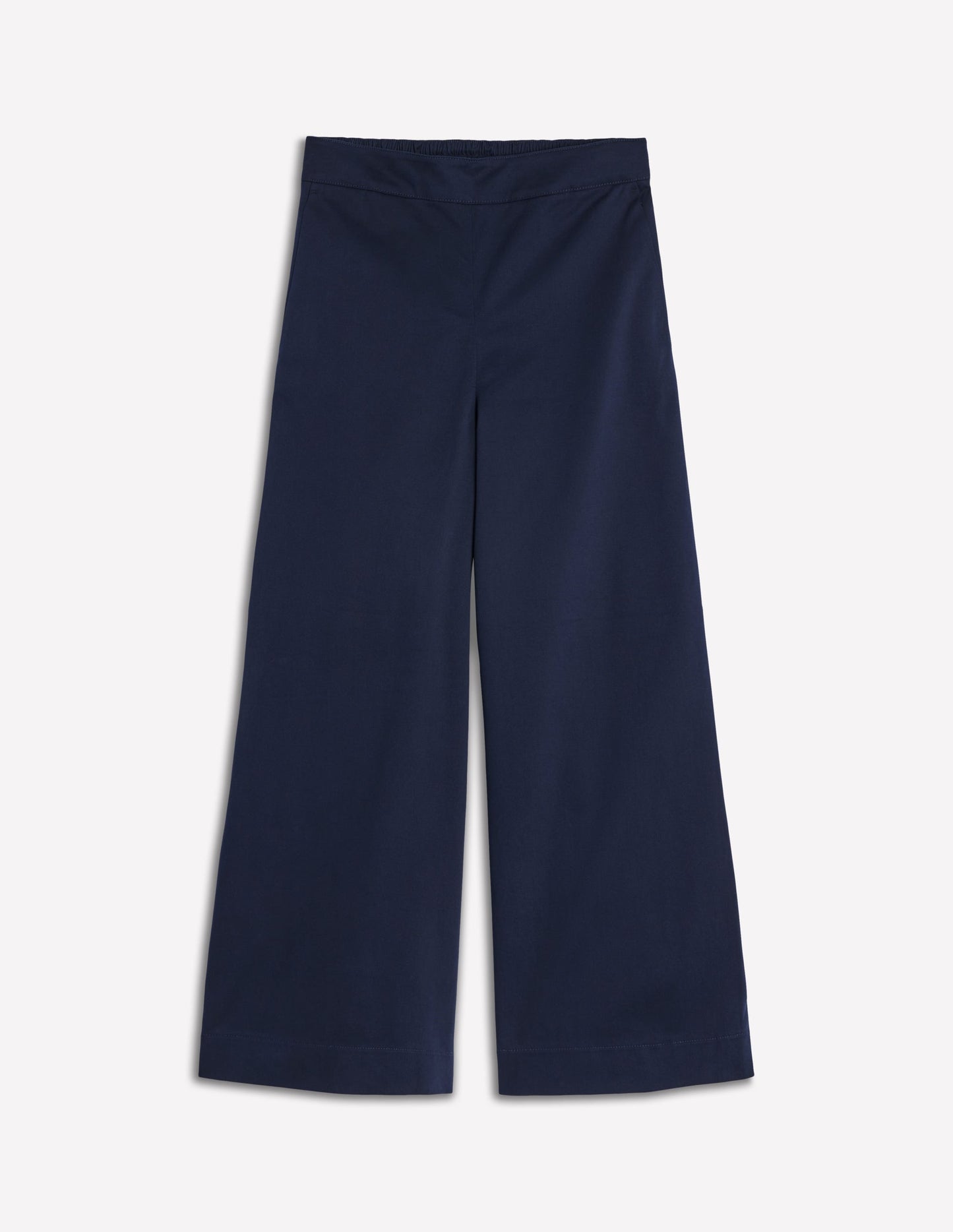 Pull-on Cropped Pants-Navy