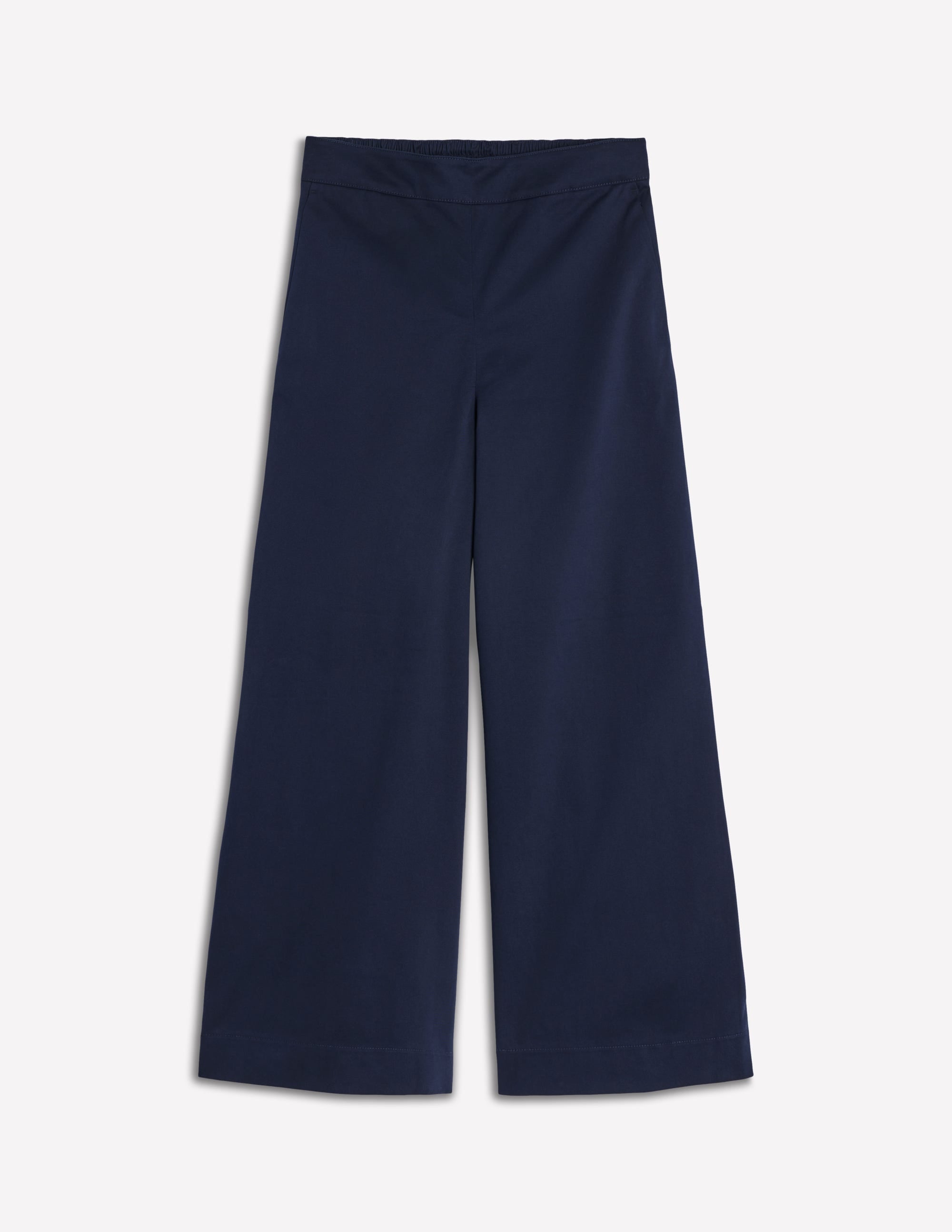 Pull-on Cropped Pants-Navy - Image 6