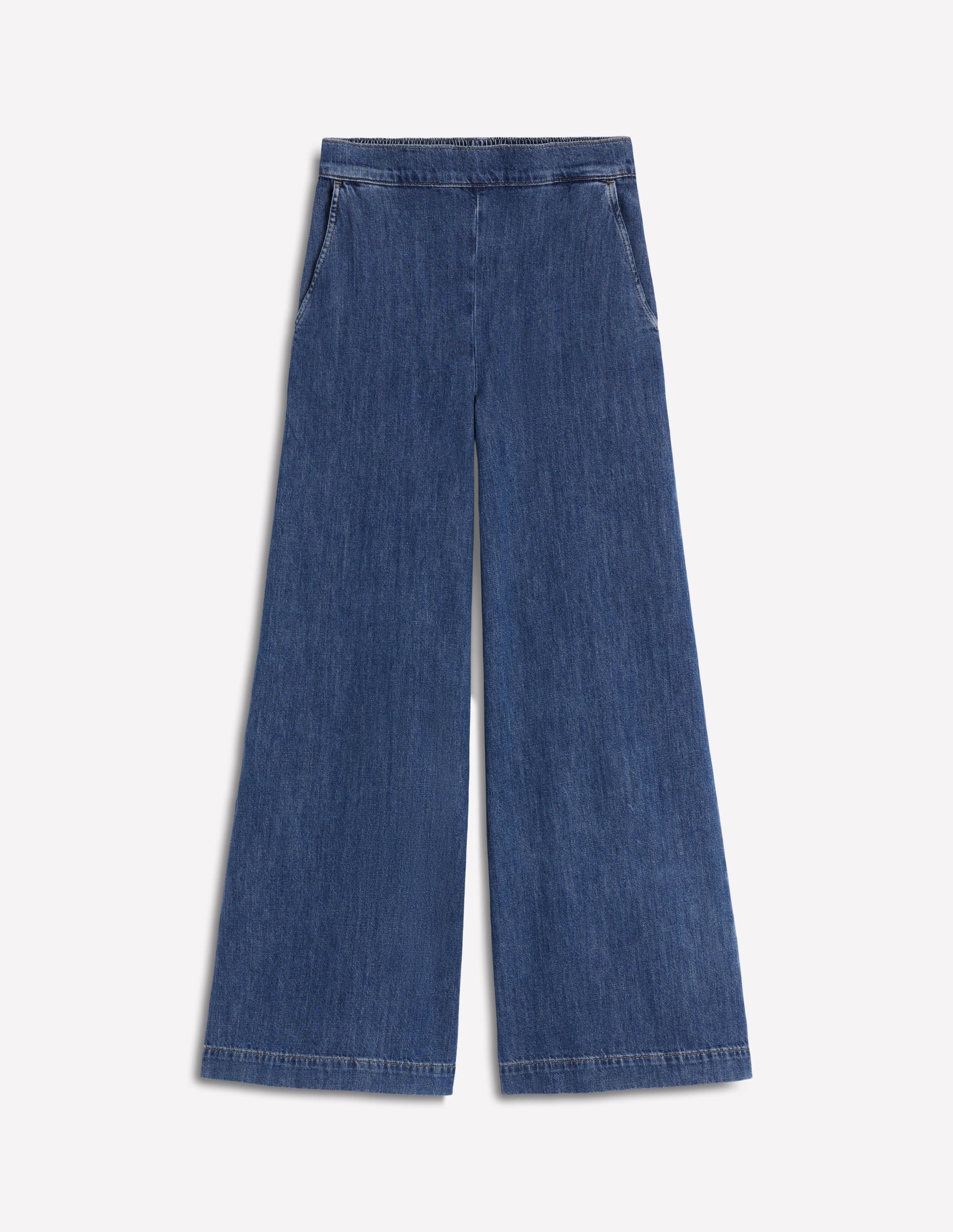 Pull-on Denim Pants-MID WASH - Image 5