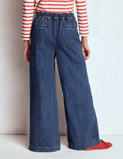 Pull-on Denim Pants-MID WASH-3