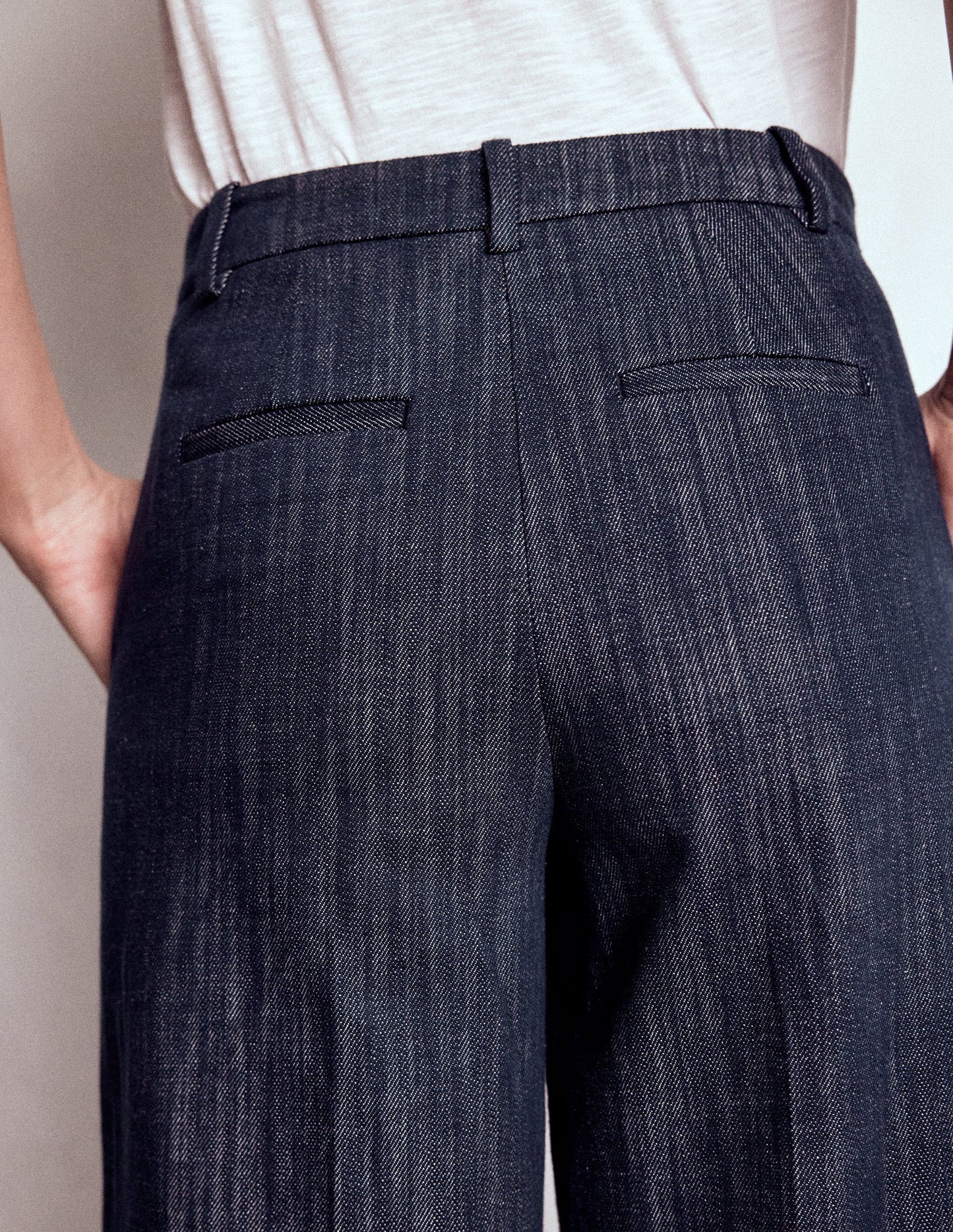 Belgravia Twill Pants-Navy Indigo