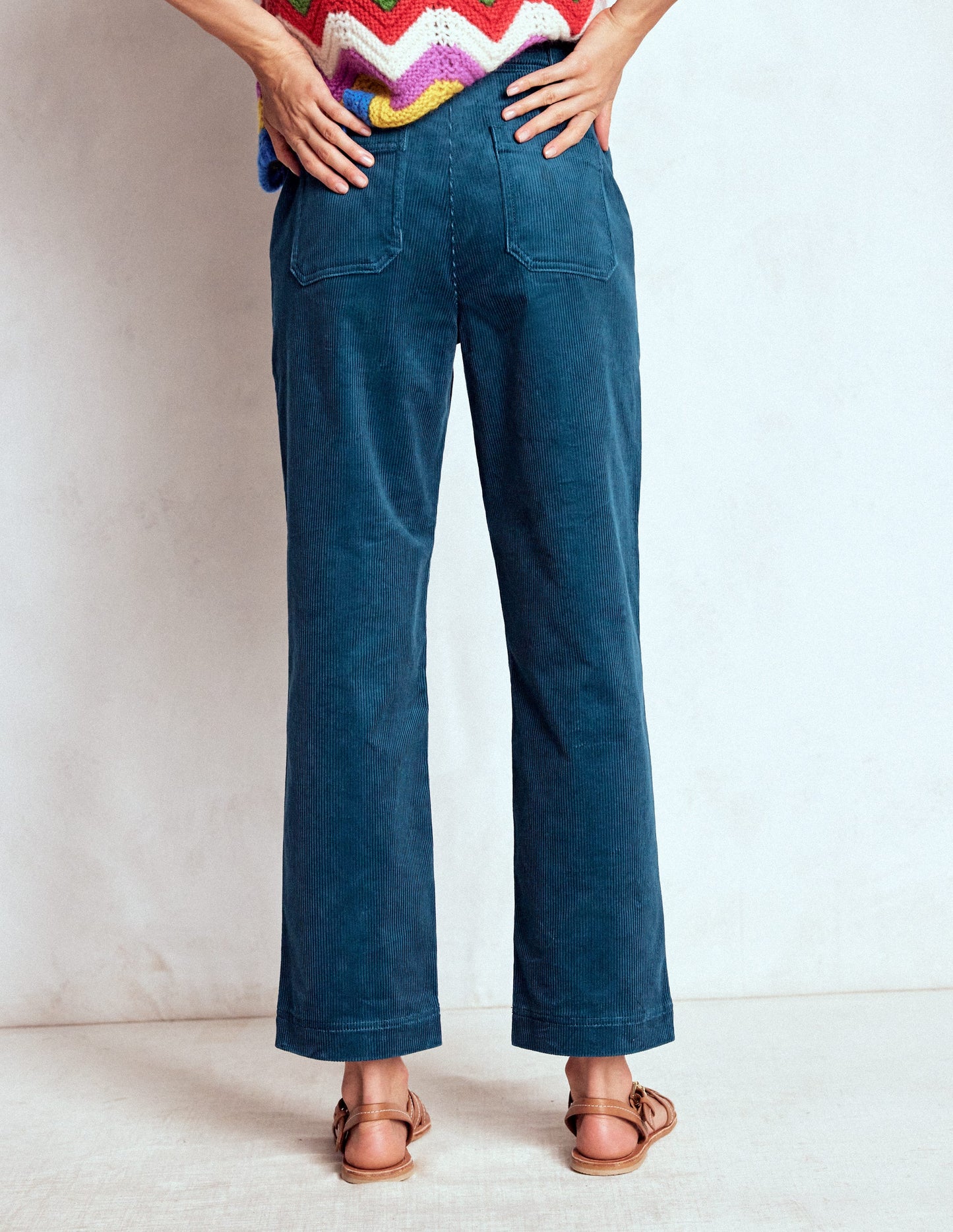 Pimlico Cord Pants-Indigo Blue