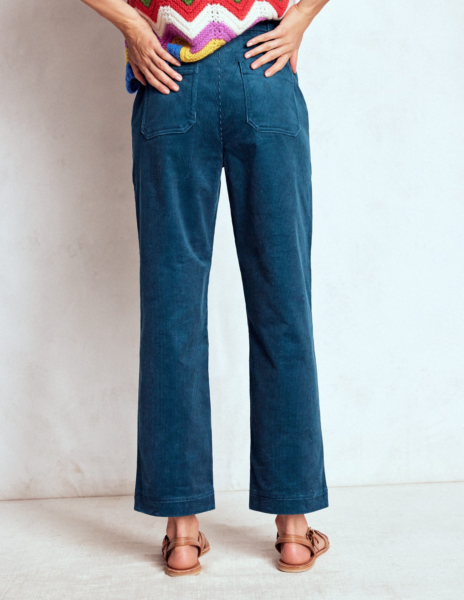 Pimlico Cord Pants-Indigo Blue-3