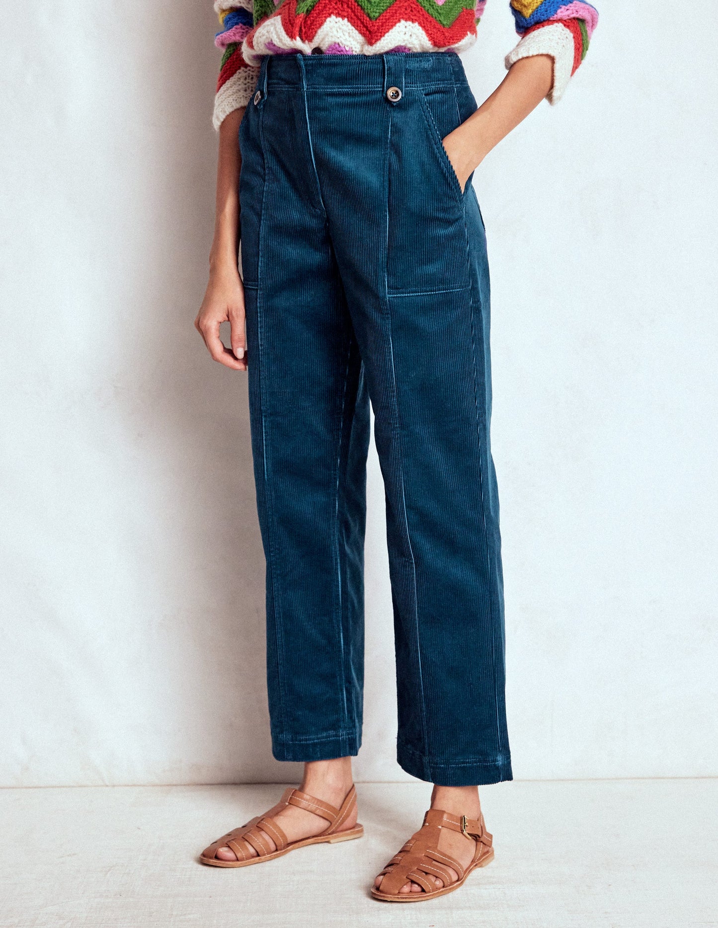 Pimlico Cord Pants-Indigo Blue