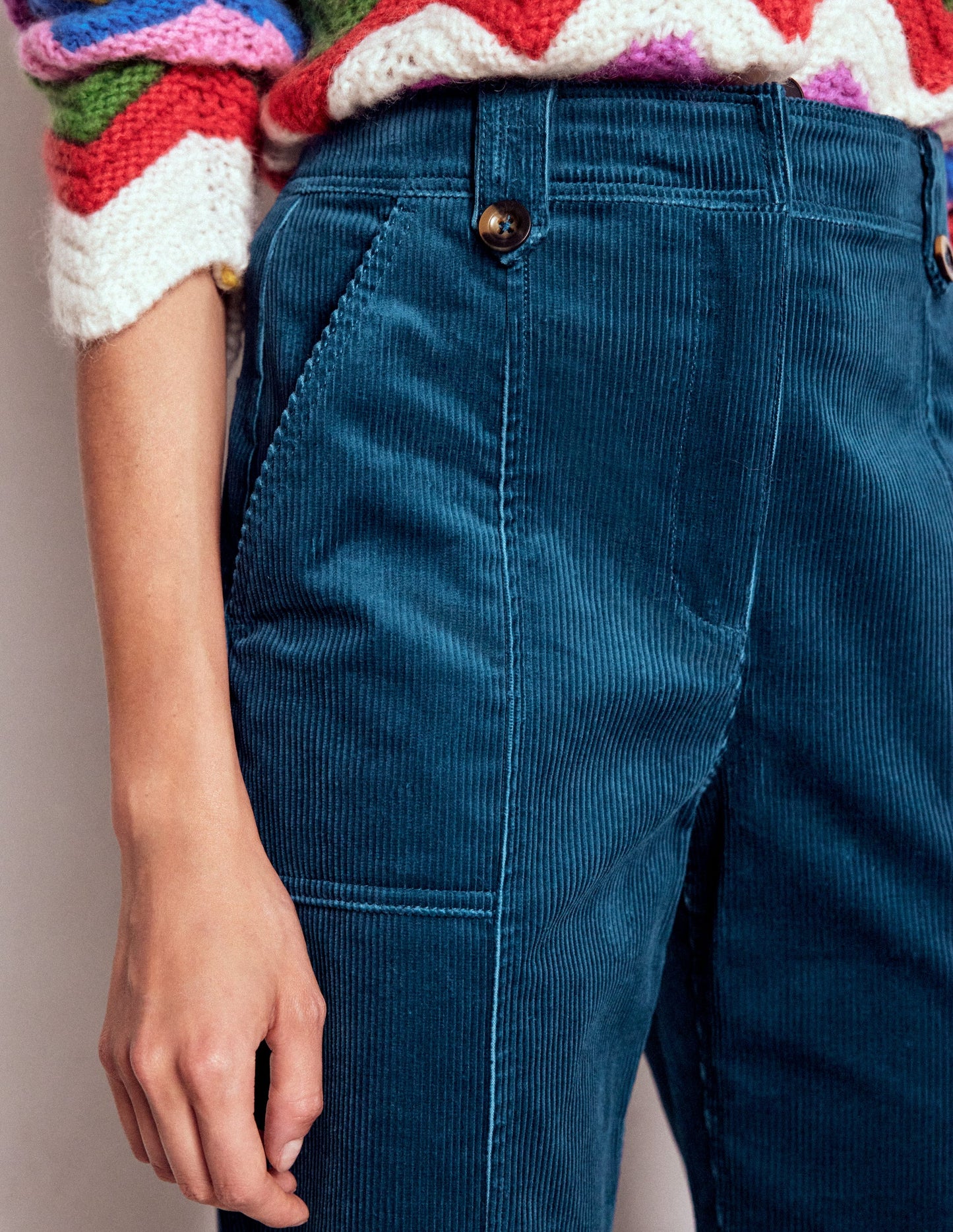 Pimlico Cord Pants-Indigo Blue