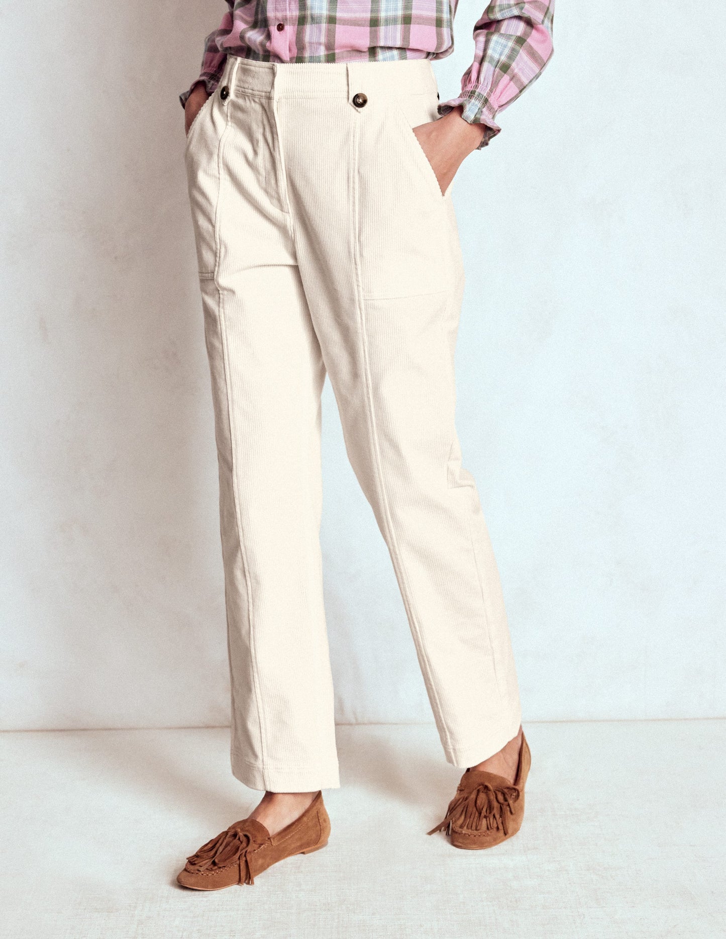 Pimlico Cord Pants-Ivory
