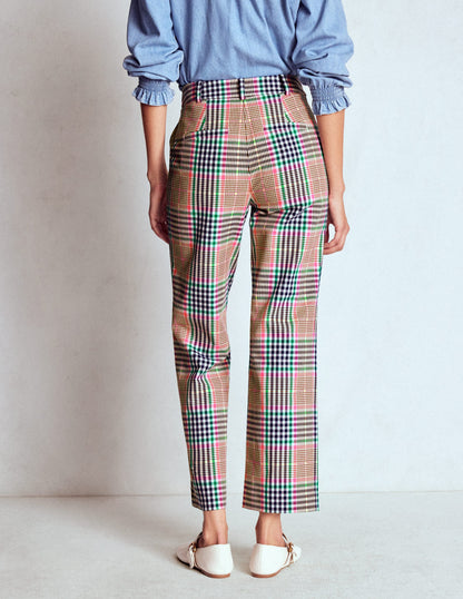 Canonbury Tailored Pants-Brown,Rose Pink and Navy Check-3