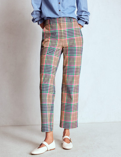 Canonbury Tailored Pants-Brown,Rose Pink and Navy Check-4