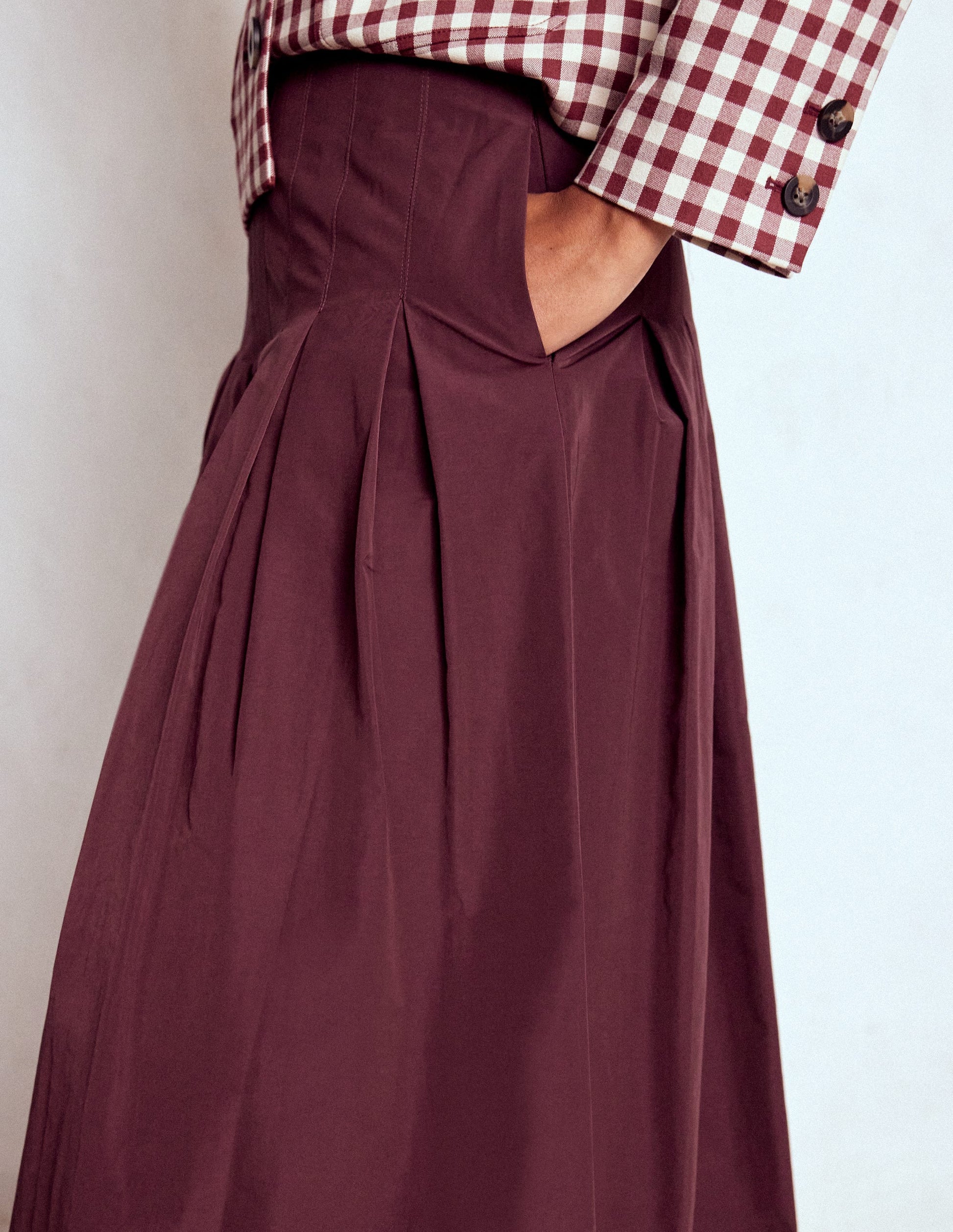 Valentina Taffeta Midi Skirt-Deep Wisteria-2