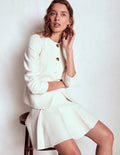 Flippy Textured Skirt-White