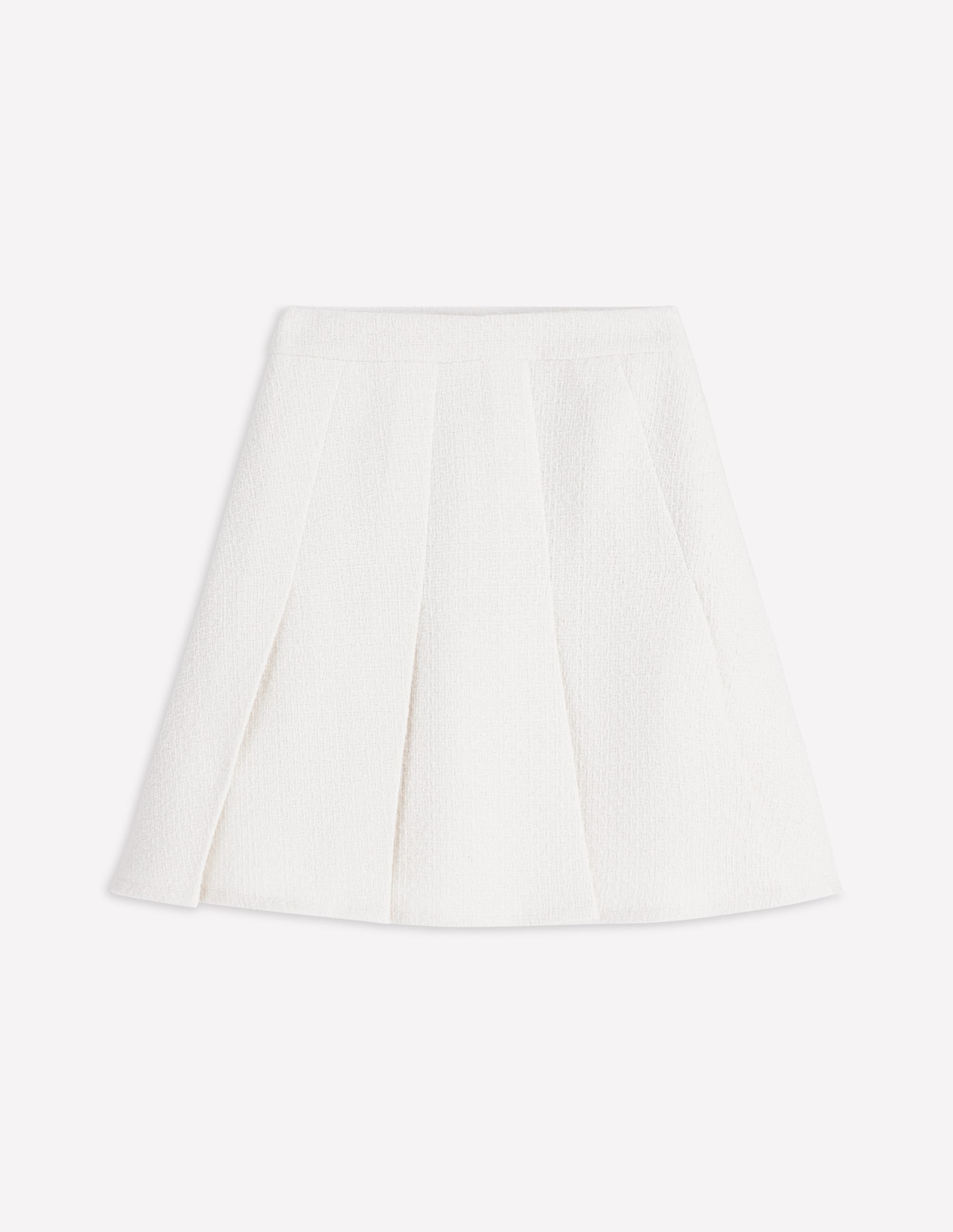 Flippy Textured Skirt-White | Boden USA