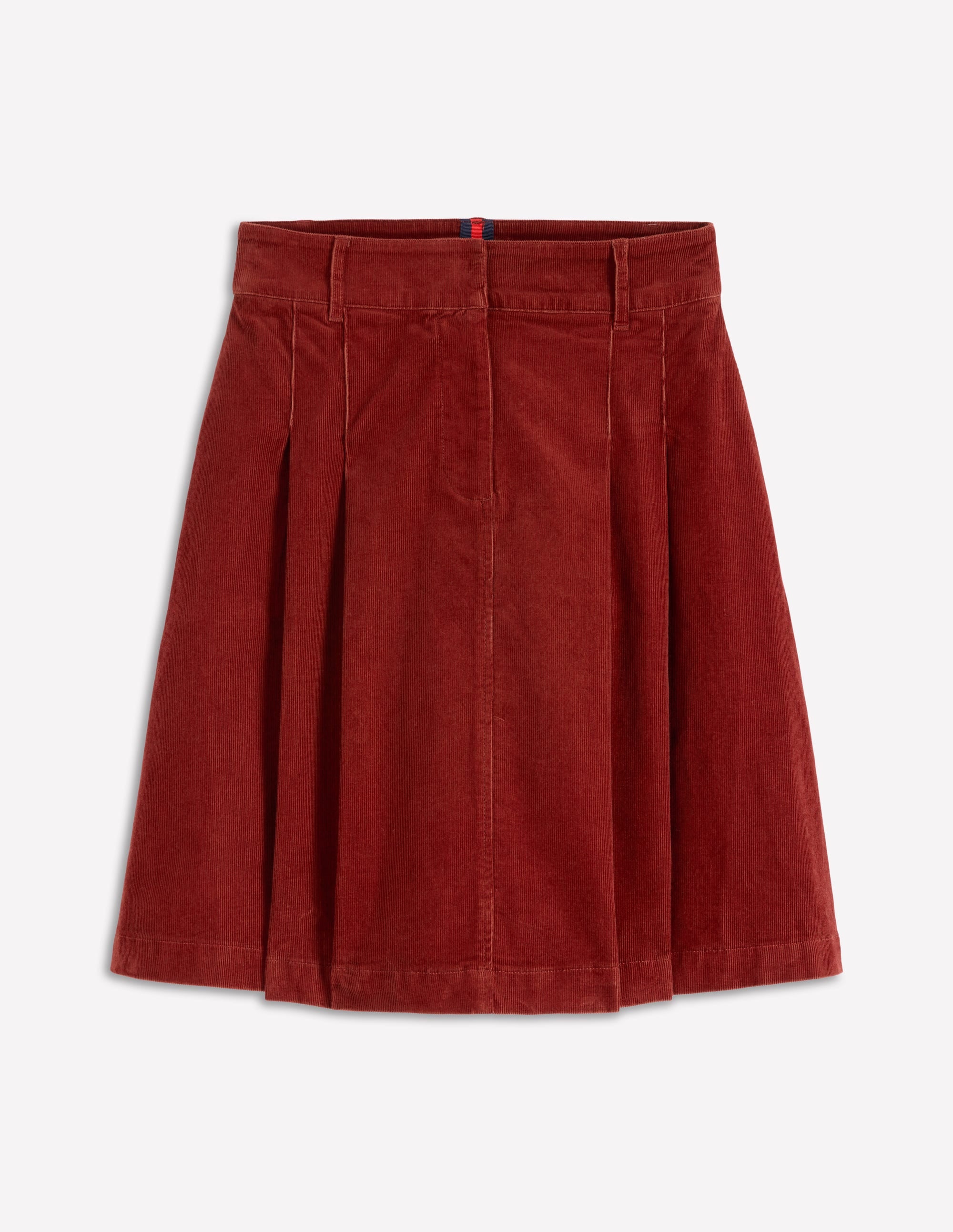 Pleated Cord Skirt-Fired Brick | Boden USA