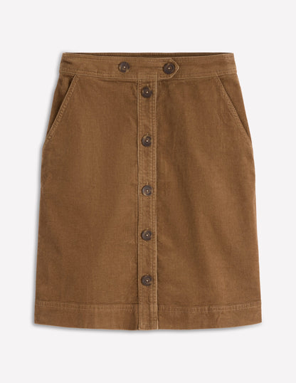 Cecelia Cord Skirt-Latte-5