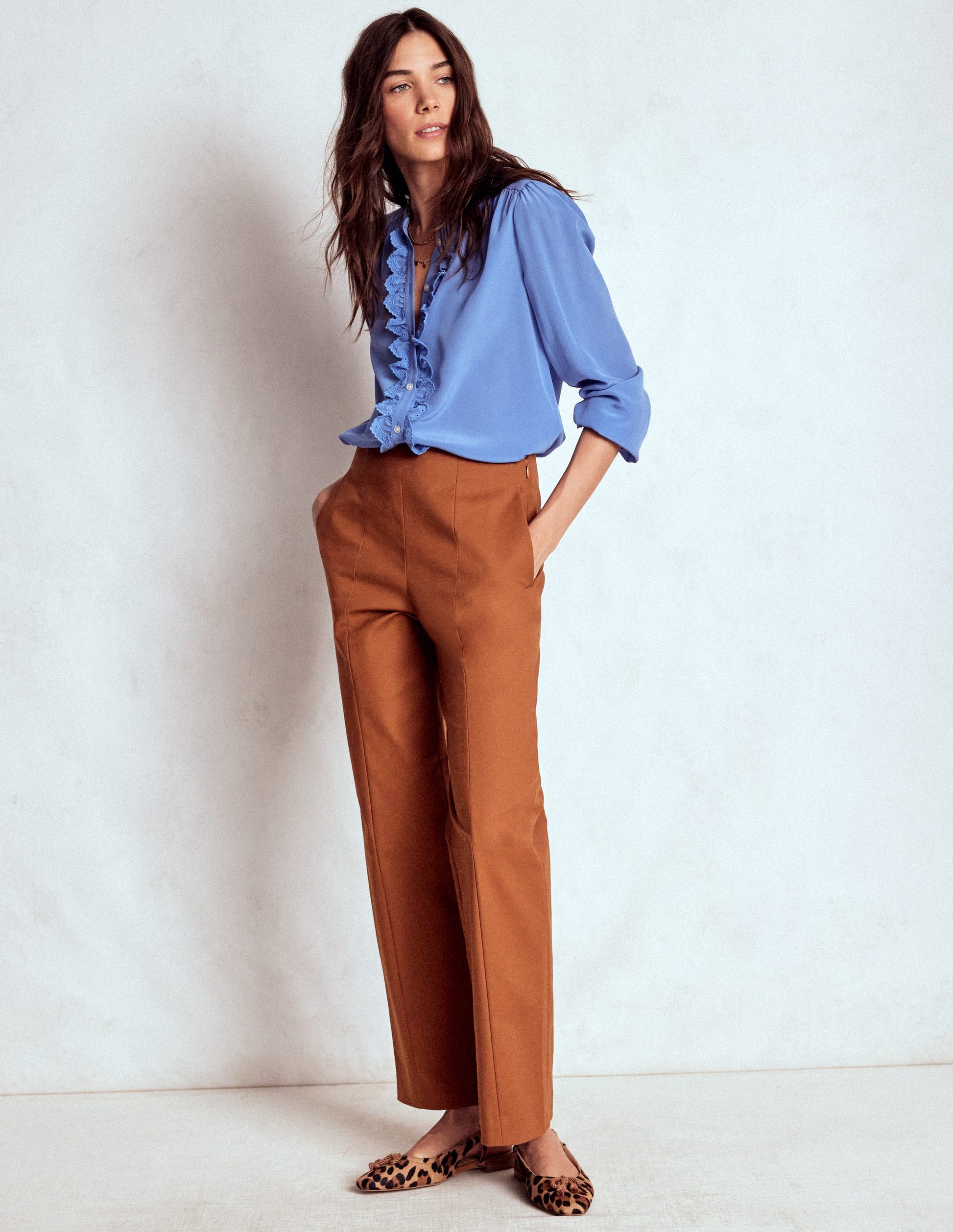 Smart 7/8 Pants-Russet-1