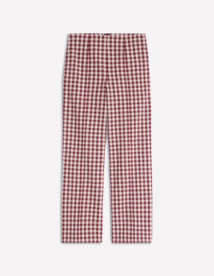 Smart 7/8 Pants-Chestnut Gingham-6