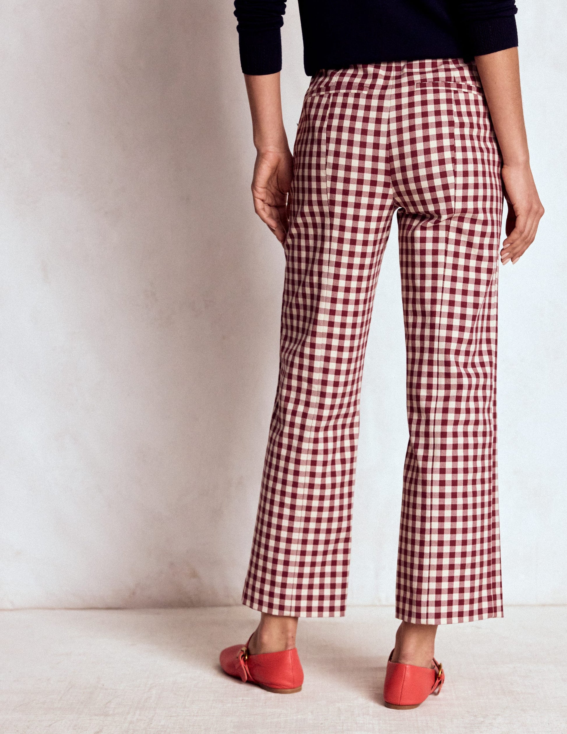Smart 7/8 Pants-Chestnut Gingham-3