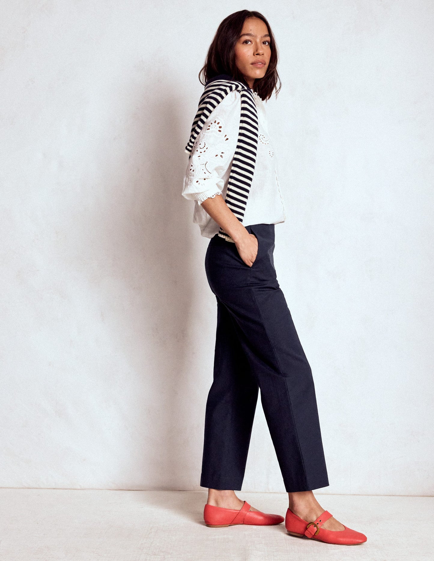 Smart 7/8 Pants-Navy