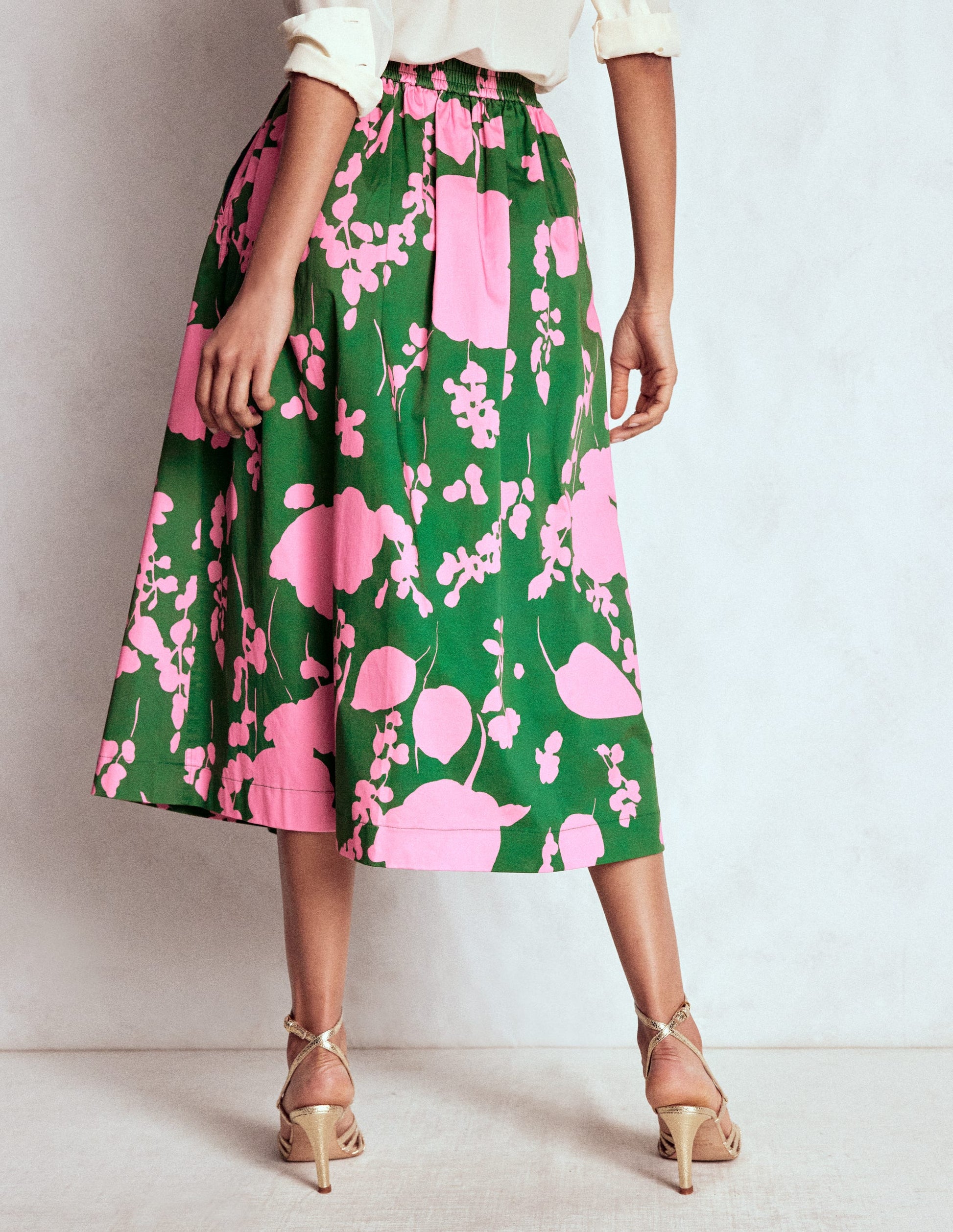 Verity Cotton Midi Skirt-Amazon, Dainty Sprigs-3