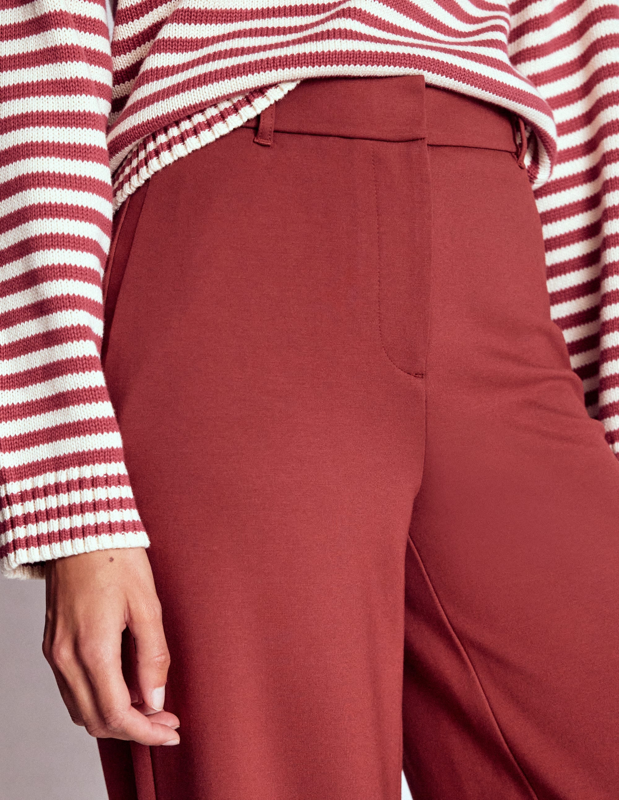 Belgravia Ponte Pants-Chestnut - Image 1